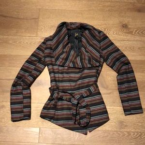 Wrapped stripped jacket